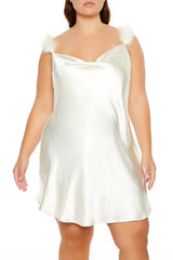 Plus Size Faux Fur-Trim Mini Dress | Forever 21 online
