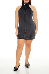 Plus Size Denim Zip-Up Mini Dress | Forever 21 online