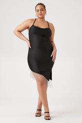 Plus Size Satin Asymmetrical Fringe Dress | Forever 21 near me