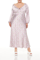 Plus Size Satin Floral Maxi Dress | Forever 21 outlet