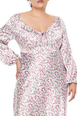 Plus Size Satin Floral Maxi Dress | Forever 21 outlet