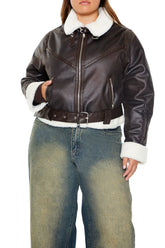 Plus Size Faux Leather Moto Jacket | Forever 21 US
