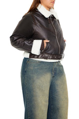 Plus Size Faux Leather Moto Jacket | Forever 21 US