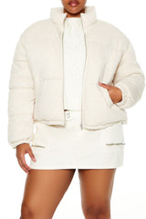 Plus Size Quilted French Terry Puffer Jacket | Forever 21 sale