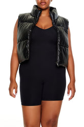 Plus Size Faux Leather Puffer Vest | Forever 21 sale
