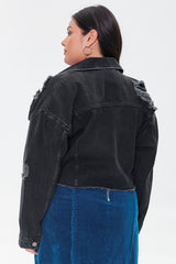 Plus Size Distressed Denim Jacket | Forever 21 on sale