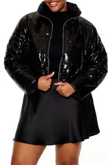 Plus Size Sequin Puffer Jacket | Forever 21 outlet