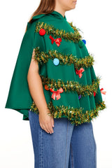 Plus Size Christmas Tree Poncho | Forever 21 on sale