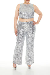 Plus Size Sequin High-Rise Pants | Forever 21 sale