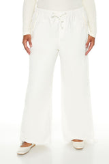 Plus Size Velvet Wide-Leg Drawstring Joggers | Forever 21 US