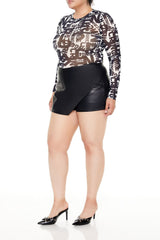 Plus Size Faux Leather Wrap Skort | Forever 21 sale