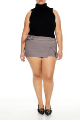 Plus Size Pinstriped Micro Mini Skort | Forever 21 US