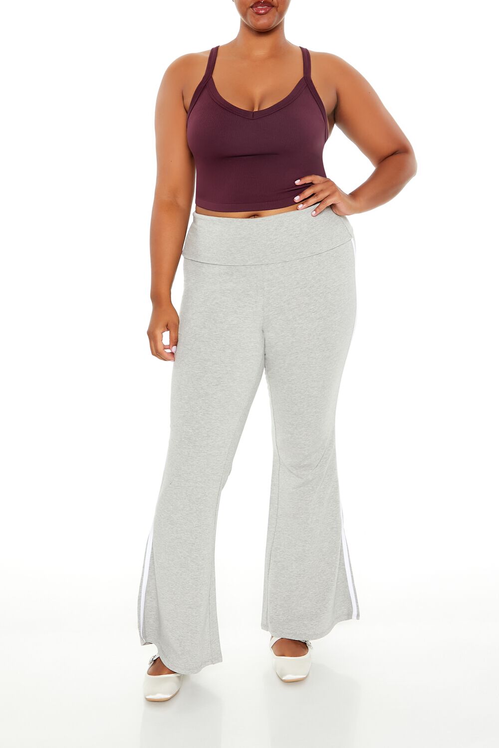 Plus Size Two-Tone Flare Leggings | Forever 21 near me