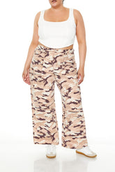 Plus Size Leaf Print Cargo Pants | Forever 21 near me