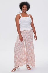 Plus Size Leaf Print Wide-Leg Pants | Forever 21 discount