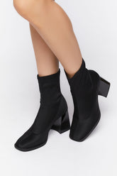 Flare Heel Sock Booties | Forever 21 outlet