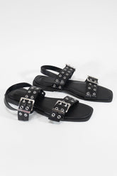Grommet Strap Leather Sandals | Forever 21 on sale