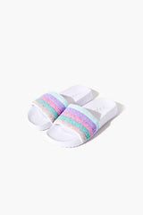 Girls Striped Sequin Slides (Kids) | Forever 21 outlet