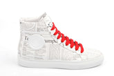 Leather Newsprint Hightop Sneakers | Forever 21 discount