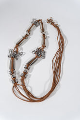 Braided Leather Butterfly Charm Belt | Forever 21 online