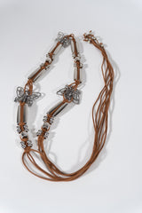 Braided Leather Butterfly Charm Belt | Forever 21 online