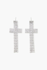 Rhinestone Cross Drop Earrings | Forever 21 near me