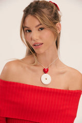 Frasier Sterling Heart & Round Pendant Necklace | Forever 21 on sale
