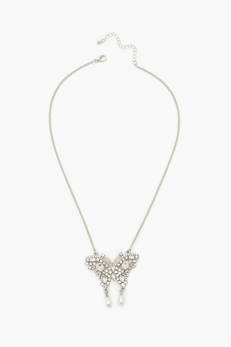 Rhinestone Butterfly Necklace | Forever 21 outlet