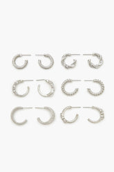 Twisted Rhinestone Hoop Earring Set | Forever 21 on sale