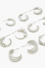 Twisted Rhinestone Hoop Earring Set | Forever 21 on sale