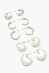 Twisted & Etched Hoop Earring Set | Forever 21 US
