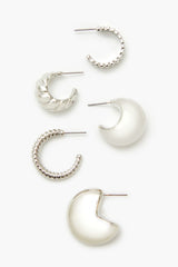 Twisted & Etched Hoop Earring Set | Forever 21 US