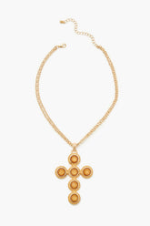 Layered Faux Gem Cross Necklace | Forever 21 outlet