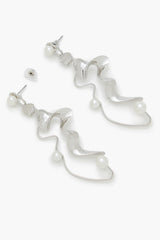 Faux Pearl Abstract Drop Earrings | Forever 21 online