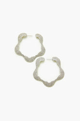 Rhinestone Floral Hoop Earrings | Forever 21 online