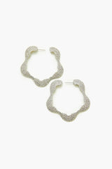 Rhinestone Floral Hoop Earrings | Forever 21 online