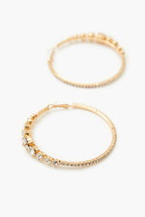 Rhinestone Omega Hoop Earrings | Forever 21 near me