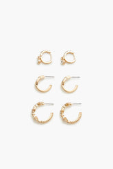 Rhinestone Hoop Earring Set | Forever 21 US