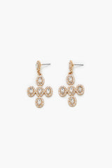 Faux Gem Cross Drop Earrings | Forever 21 online