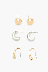 Stud & Geo Hoop Earring Set | Forever 21 on sale