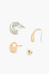 Stud & Geo Hoop Earring Set | Forever 21 on sale