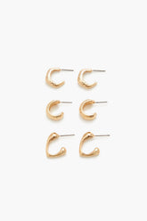 Hammered Geo Hoop Earring Set | Forever 21 discount