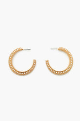 Etched Faux Pearl Hoop Earrings | Forever 21 outlet