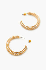 Etched Faux Pearl Hoop Earrings | Forever 21 outlet