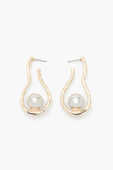 Faux Pearl Geo Drop Earrings | Forever 21 near me