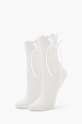 Bow Lettuce-Edge Crew Socks | Forever 21 near me