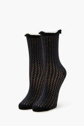 Pom Pom Lettuce-Edge Crew Socks | Forever 21 sale