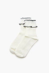 Lettuce-Edge Crew Socks | Forever 21 US