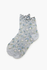 Sheer Mesh Floral Quarter Socks | Forever 21 outlet