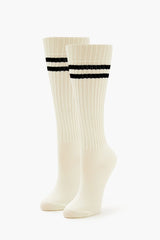Varsity-Striped Ribbed Socks | Forever 21 online